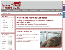Tablet Screenshot of fairmilecattery.co.uk
